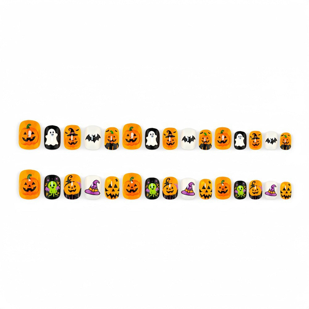 Halloween Nail Set with Creepy Designs Bowlift