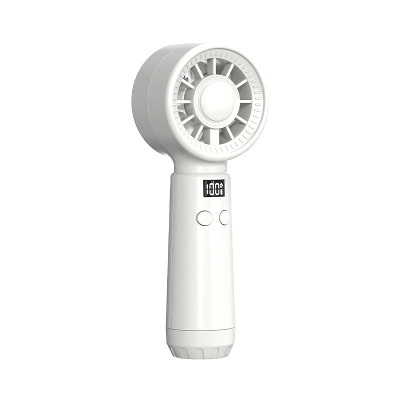 Unisex Portable Hand Fan with Digital Display and Multiple Speed Settings Bowlift
