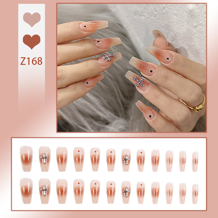 Artificial nail set with glamorous 3D decorations Bowlift
