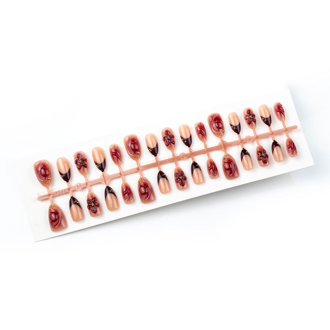 Creative Floral Design Press-On Nails Bowlift