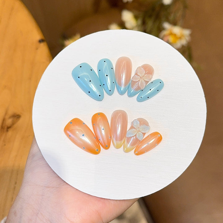 Artificial Hand Nail Art with Floral Accents Bowlift