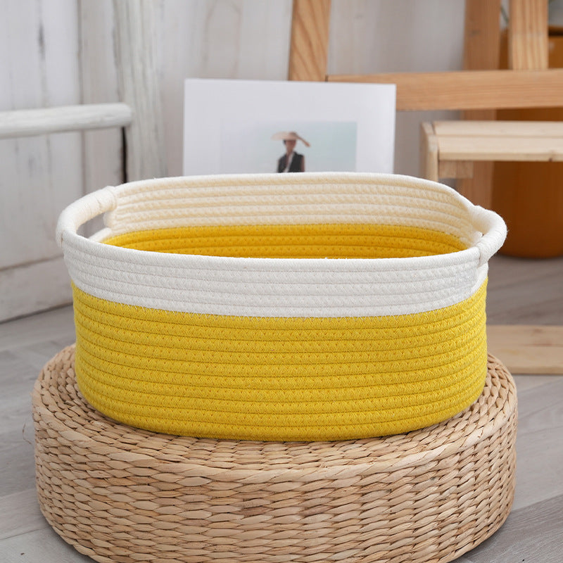 Natural storage basket with ribbons Bowlift
