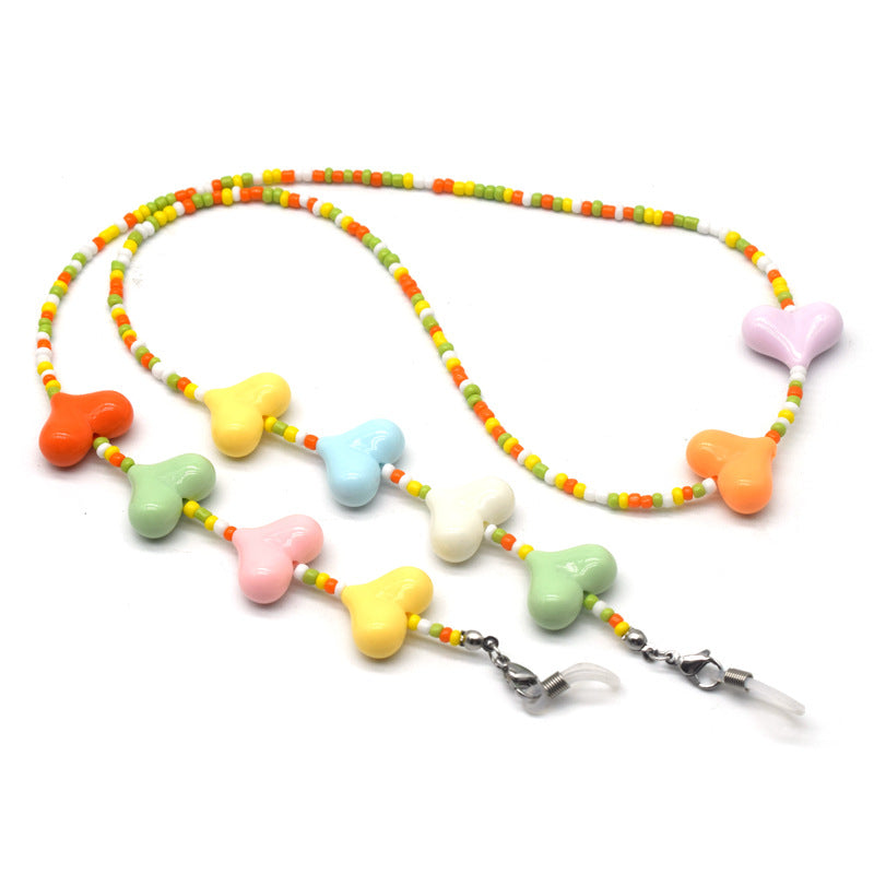 Colorful Heart Beaded Eyewear Chain Bowlift
