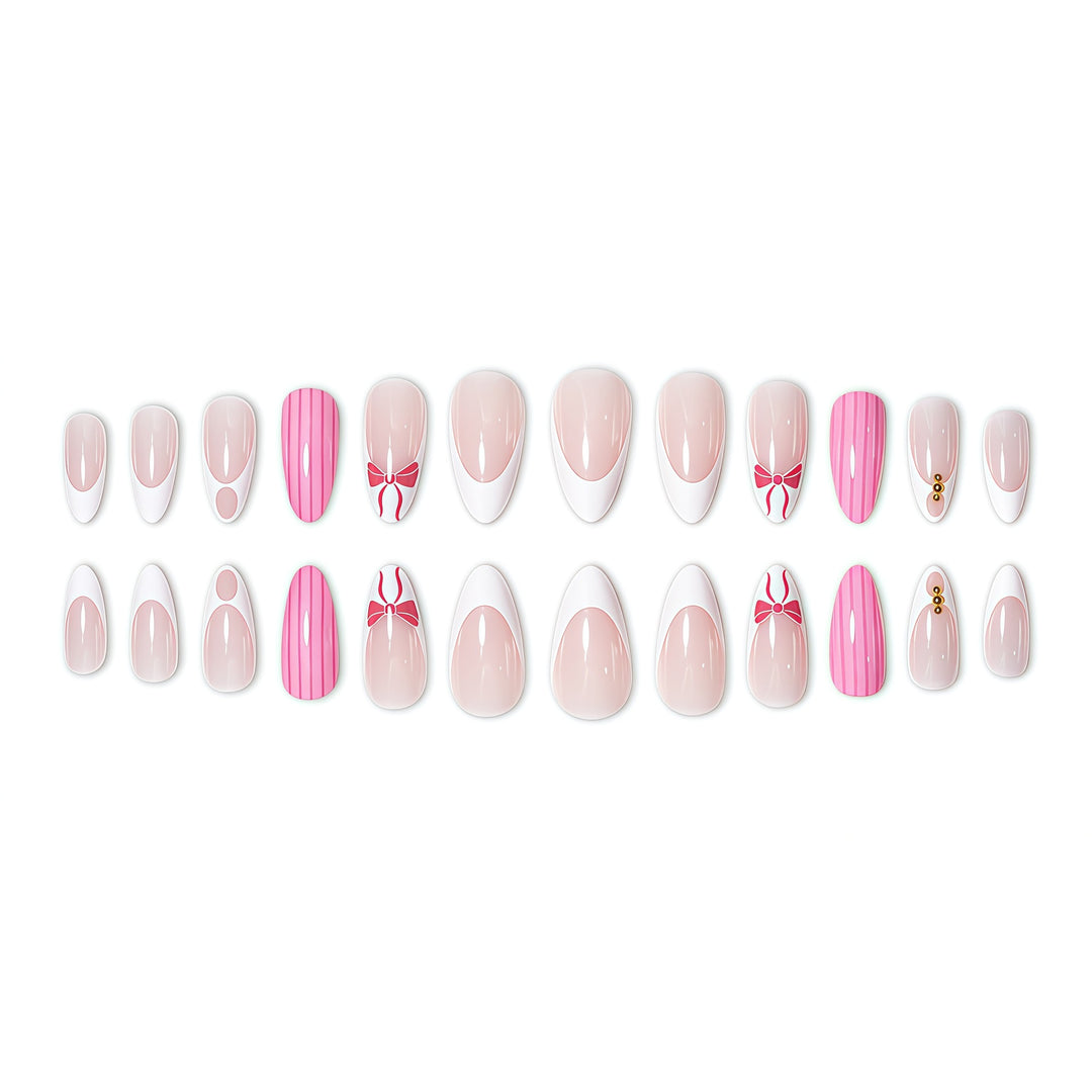 Decorative Bow and Pearl Nail Art Extensions Bowlift