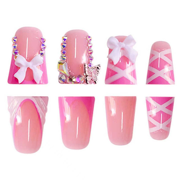 3D Floral Press-On Nail Extensions Bowlift