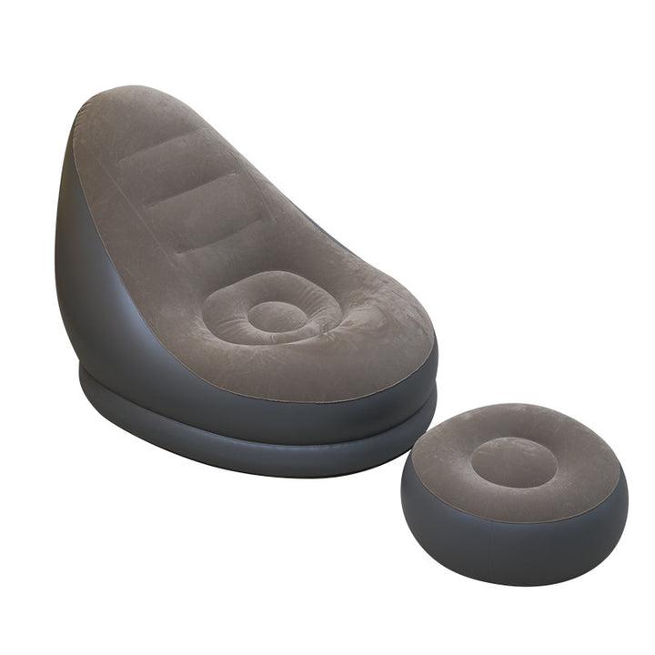 Women inflatable comfort bean bag chair with footrest Bowlift