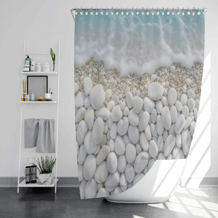 Coastal-Inspired Artistic Shower Curtain Bowlift