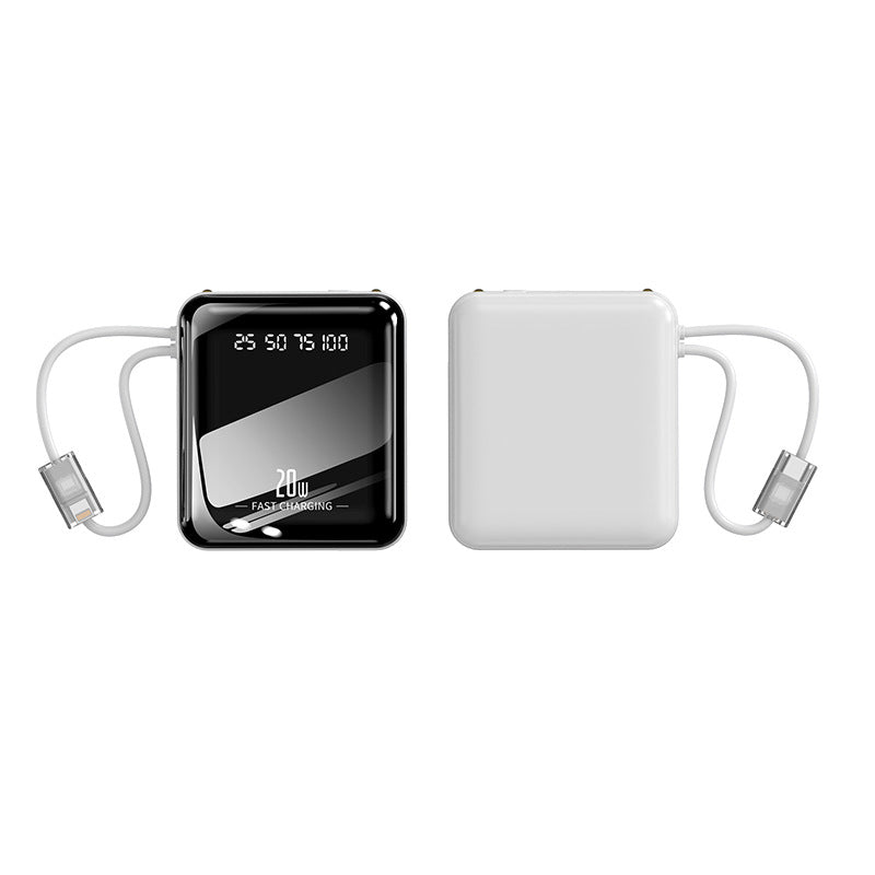 portable fast power bank with integrated charging cable and digital display Bowlift