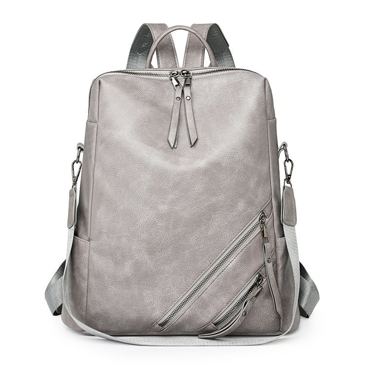 Fashionable Multi-Zipper Backpack Bowlift