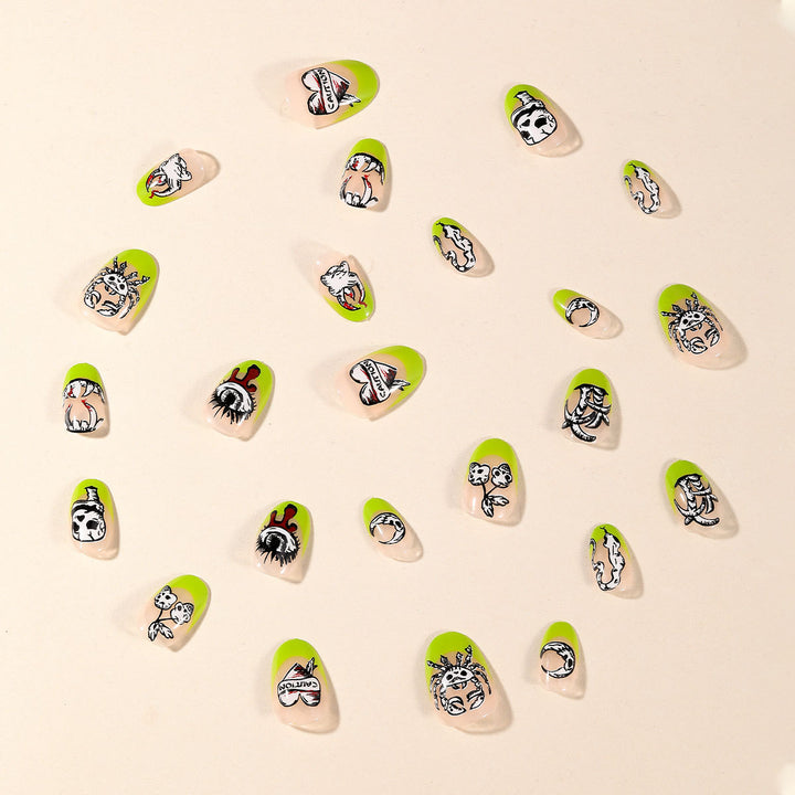 Artistic Skull and Eye Nail Art Set Bowlift