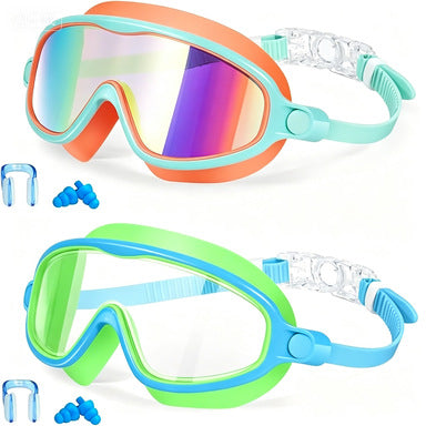 Swim protection goggles with adjustable nose piece and anti-fog technology Bowlift