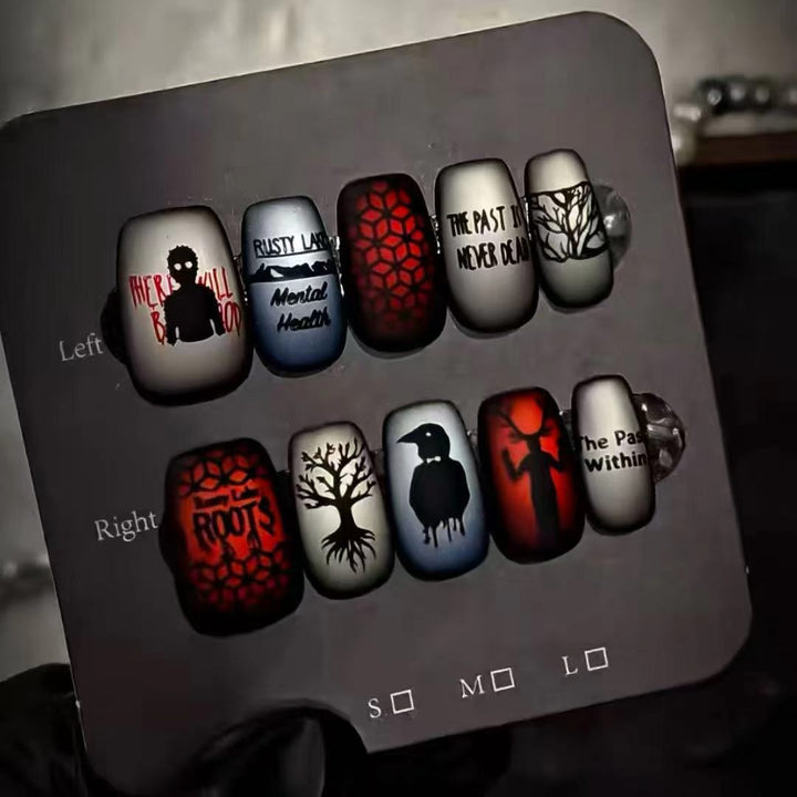 Artistic Themed Press-On Nail Set Bowlift
