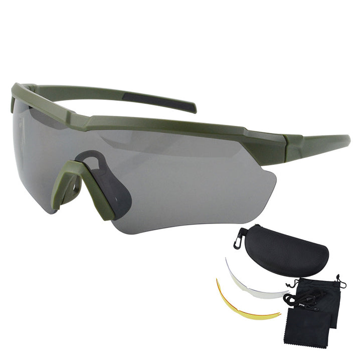 Tactical wraparound performance sunglasses with interchangeable lenses Bowlift