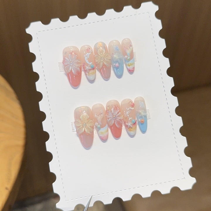 Artificial Flowers Nail Tips Bowlift
