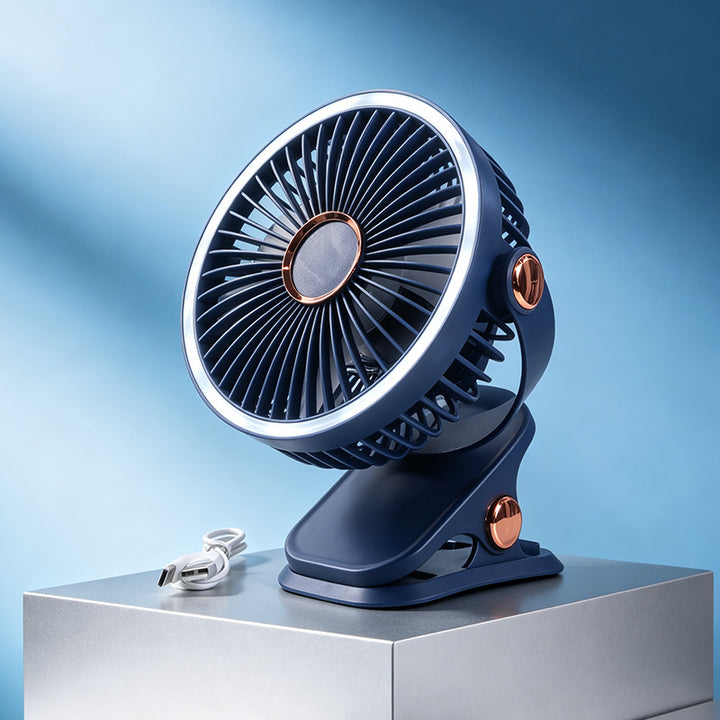 Women Portable Mini Rotary Fan with Flexible Tilt Mechanism Bowlift