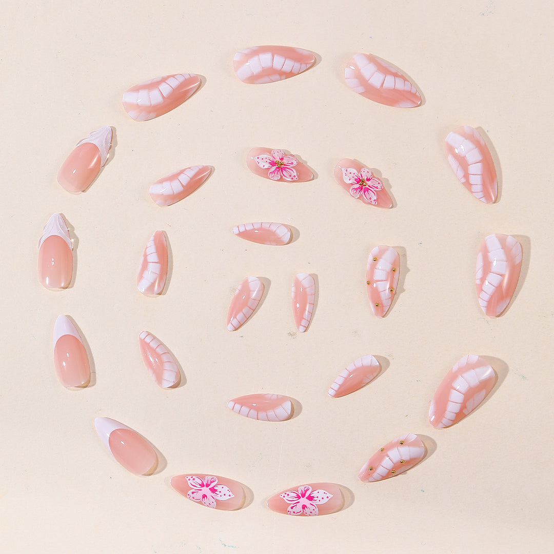 Artistic Floral Accent Nail Art Set Bowlift