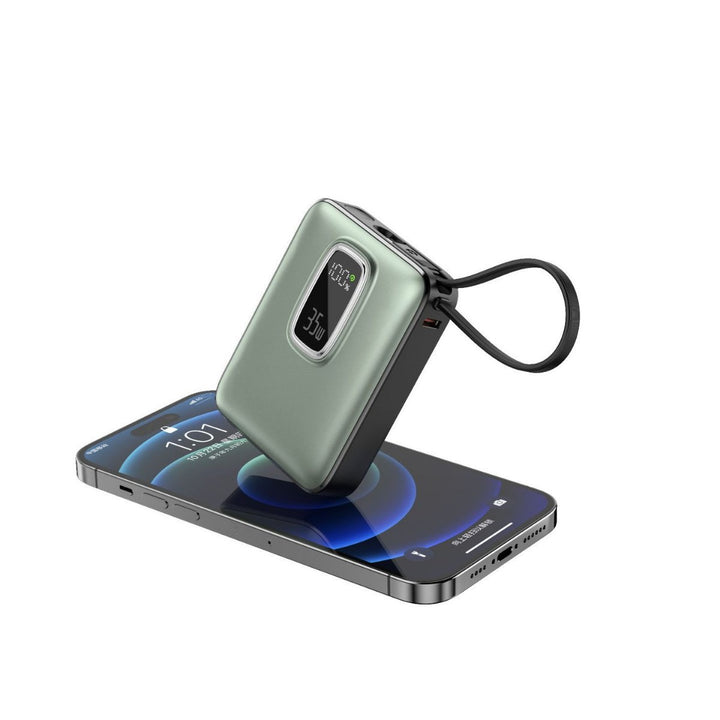 Portable power bank with integrated LED display and fast charging function Bowlift