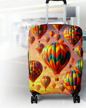 Unisex expandable suitcase cover with cat pattern, elastic protective material and zipper Bowlift