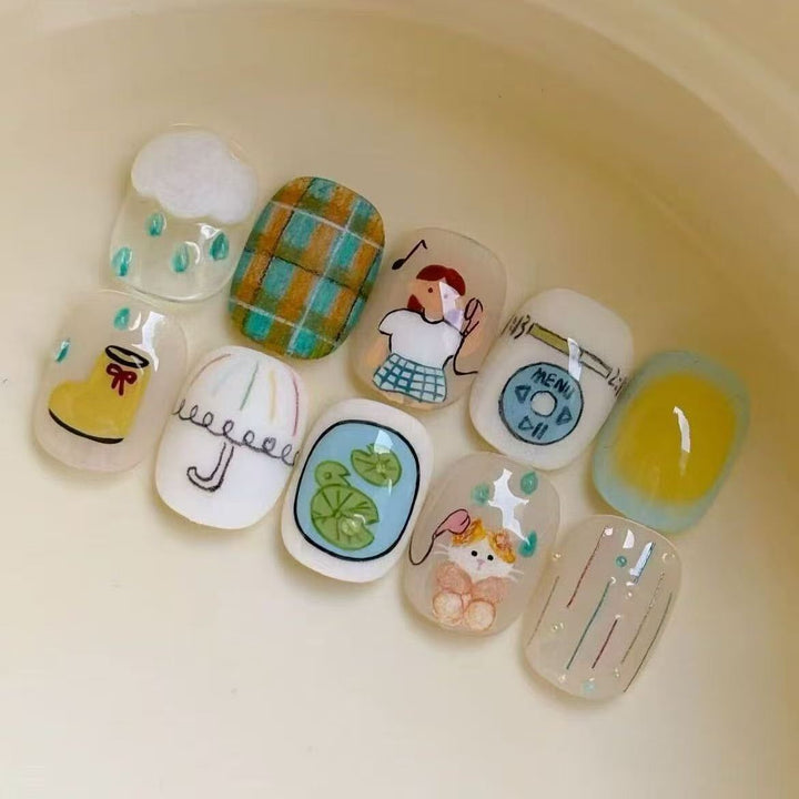 Playful Character-Themed Nail Art Set Bowlift
