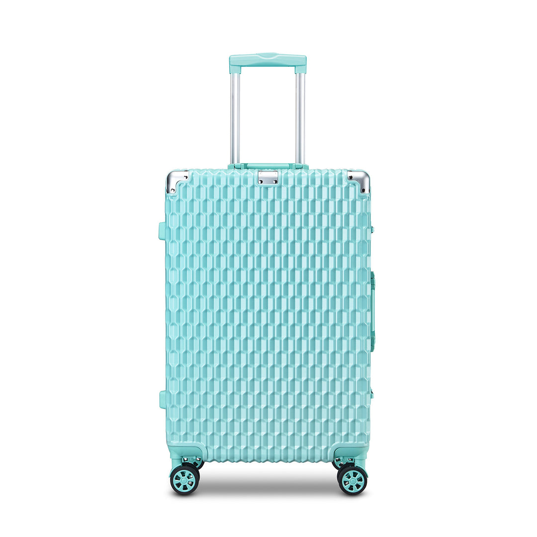 Unisex Honeycomb Textured Hard Shell Travel Suitcase Bowlift
