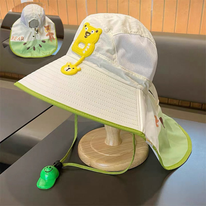 Sun Hat with Neck Protection, Breathable Mesh and Adjustable Chin Strap Bowlift