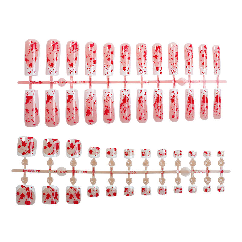 Artistic Marble Design Press-On Nail Set Bowlift