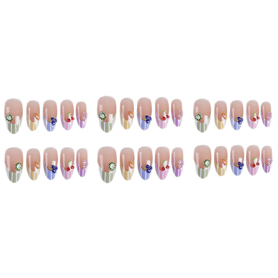 Decorative Fruit-Themed Press-On Nails Bowlift