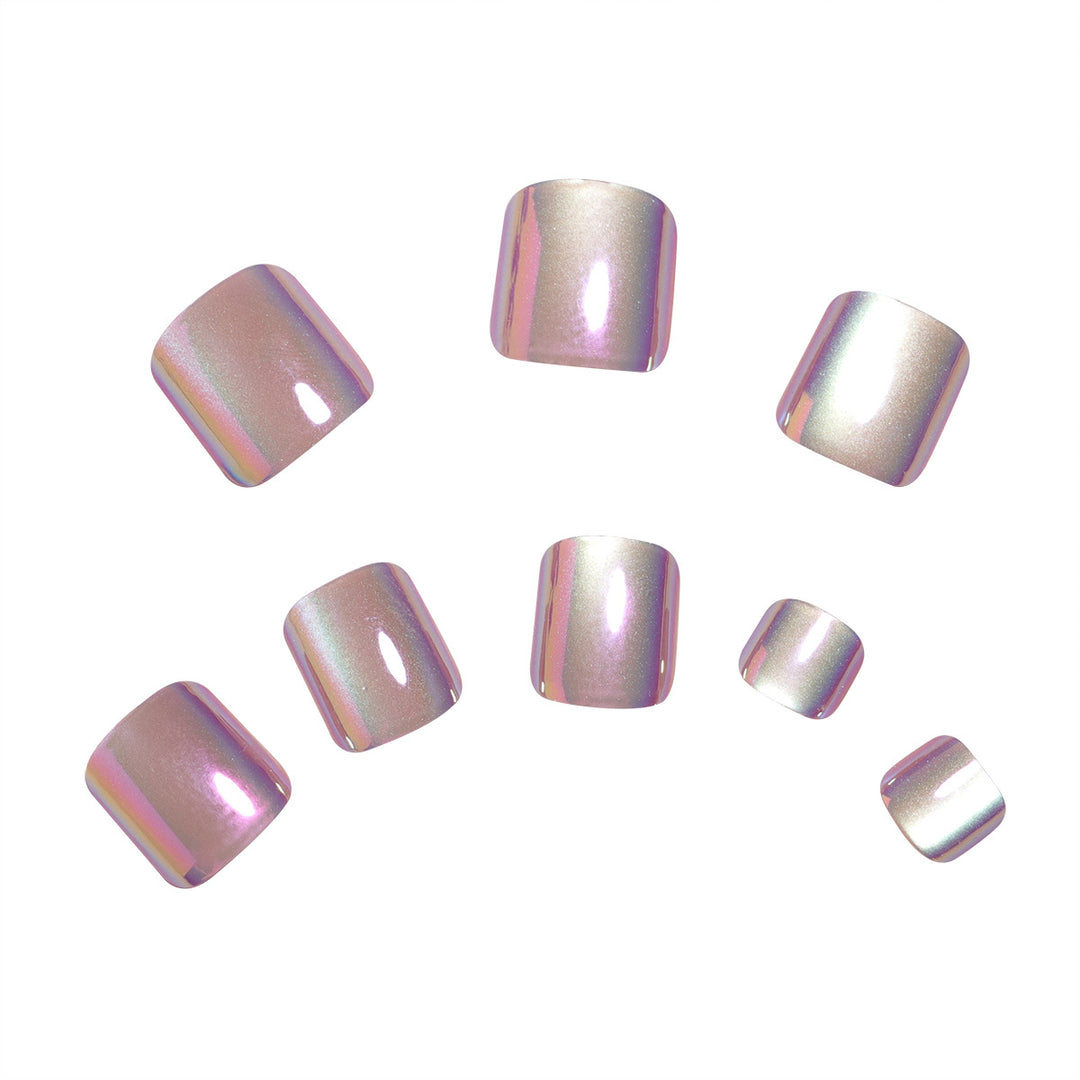 Iridescent Press-On Nail Art Set Bowlift