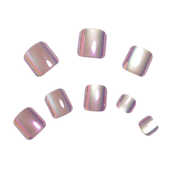 Iridescent Press-On Nail Art Set Bowlift