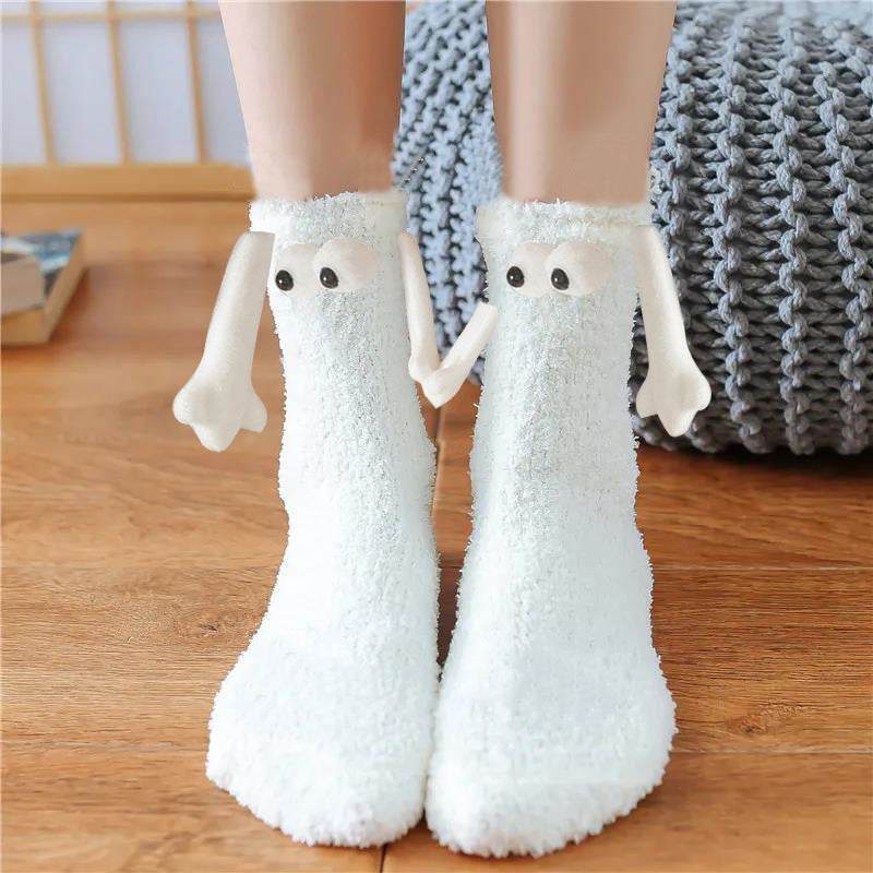 BowLift | Christmas Supplies Coral Fleece Tube Socks Warm Slipper Bed Socks Winter Soft Warm Slipper