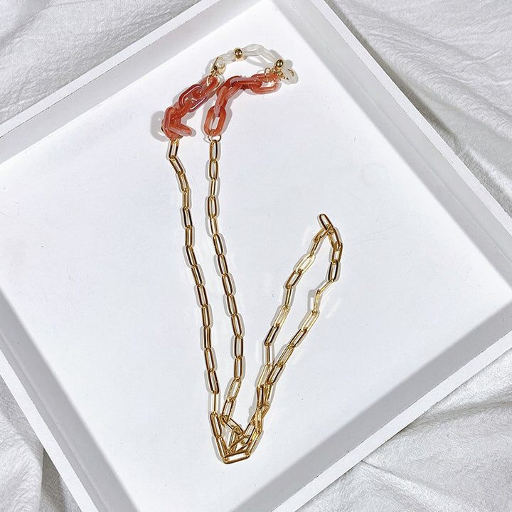 Fashionable Jewelry Holder Chain Made of Glossy Metal Bowlift