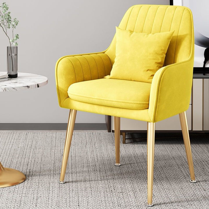 Modern Accent Chair with Gold Legs Bowlift