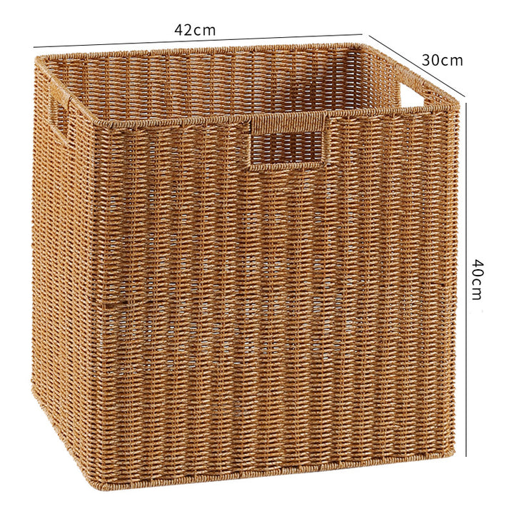 Handcrafted Rectangular Wicker Storage Bin Bowlift
