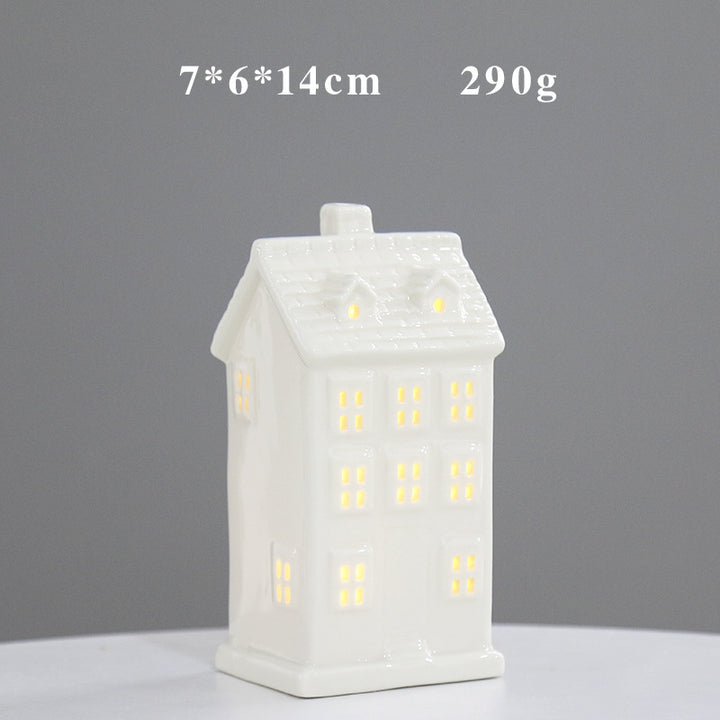 Decorative Ceramic House Lantern Bowlift 1790310210
