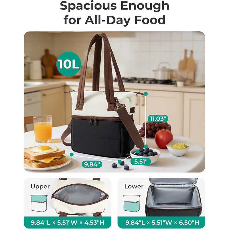 Insulated Multi-Compartment Lunch Tote Bowlift