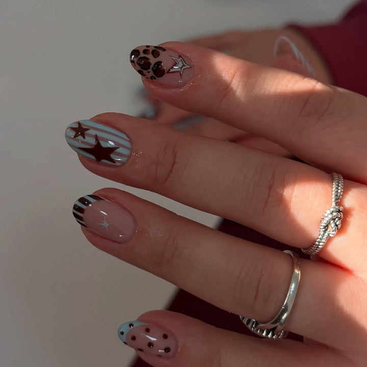 Creative Art Fingernails with Modern Star Design Bowlift