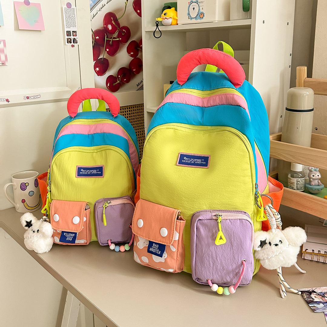 Colorful Multi-Pocket Backpack