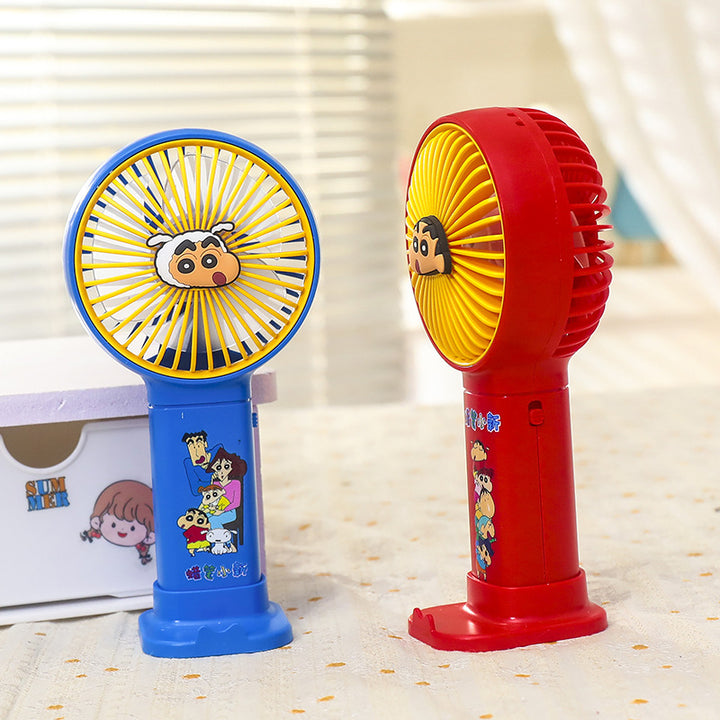 Women's Portable Hand Fan with Cute Character Design Bowlift
