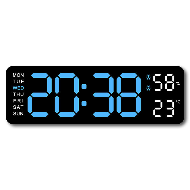 Digital wall clock with temperature and humidity display Bowlift