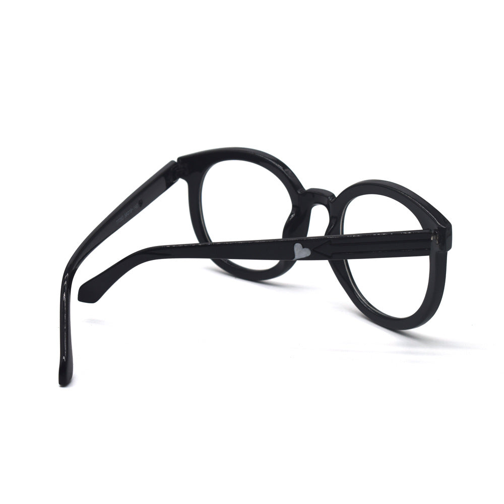 Trendy Heart-Printed Cat-Eye Glasses Bowlift