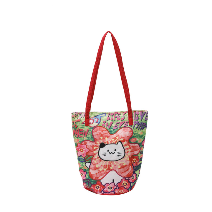 Fun Artistic Cat-Themed Tote Bag Bowlift