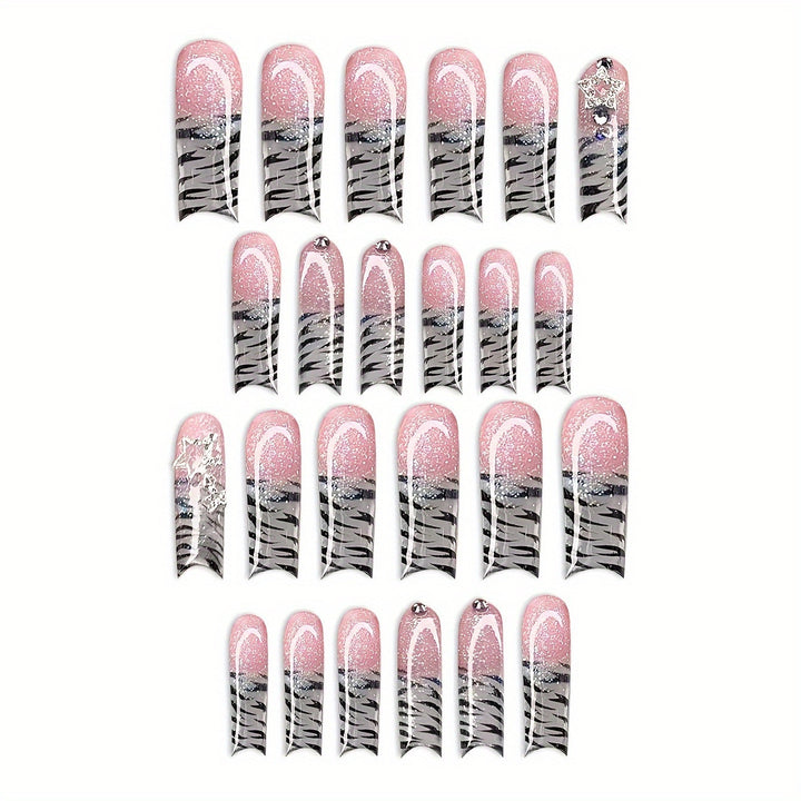 Decorative Press-On Nail Set Bowlift