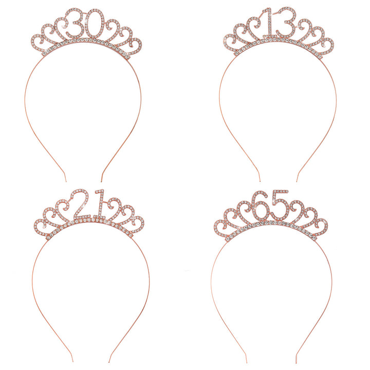 Ladies Crystal Tiara with Custom Designed Number Motif Bowlift