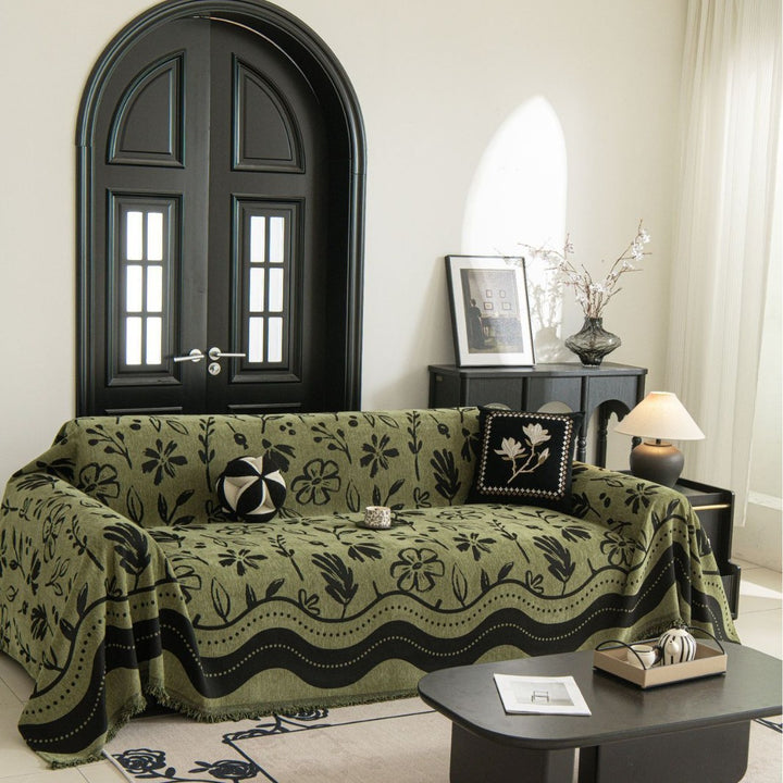 Elegant Textured Sofa Throw