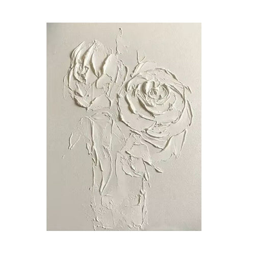 Textured Floral Relief Wall Artwork