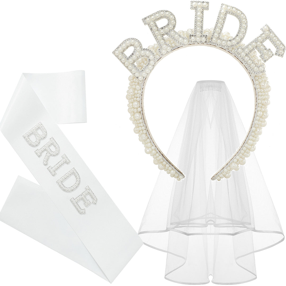Women's Bridal Satin Ribbon with Sparkling Crystals Bowlift