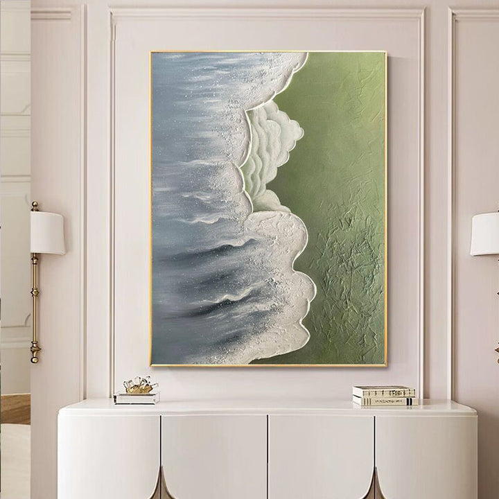 Textured Coastal Waves Canvas Art