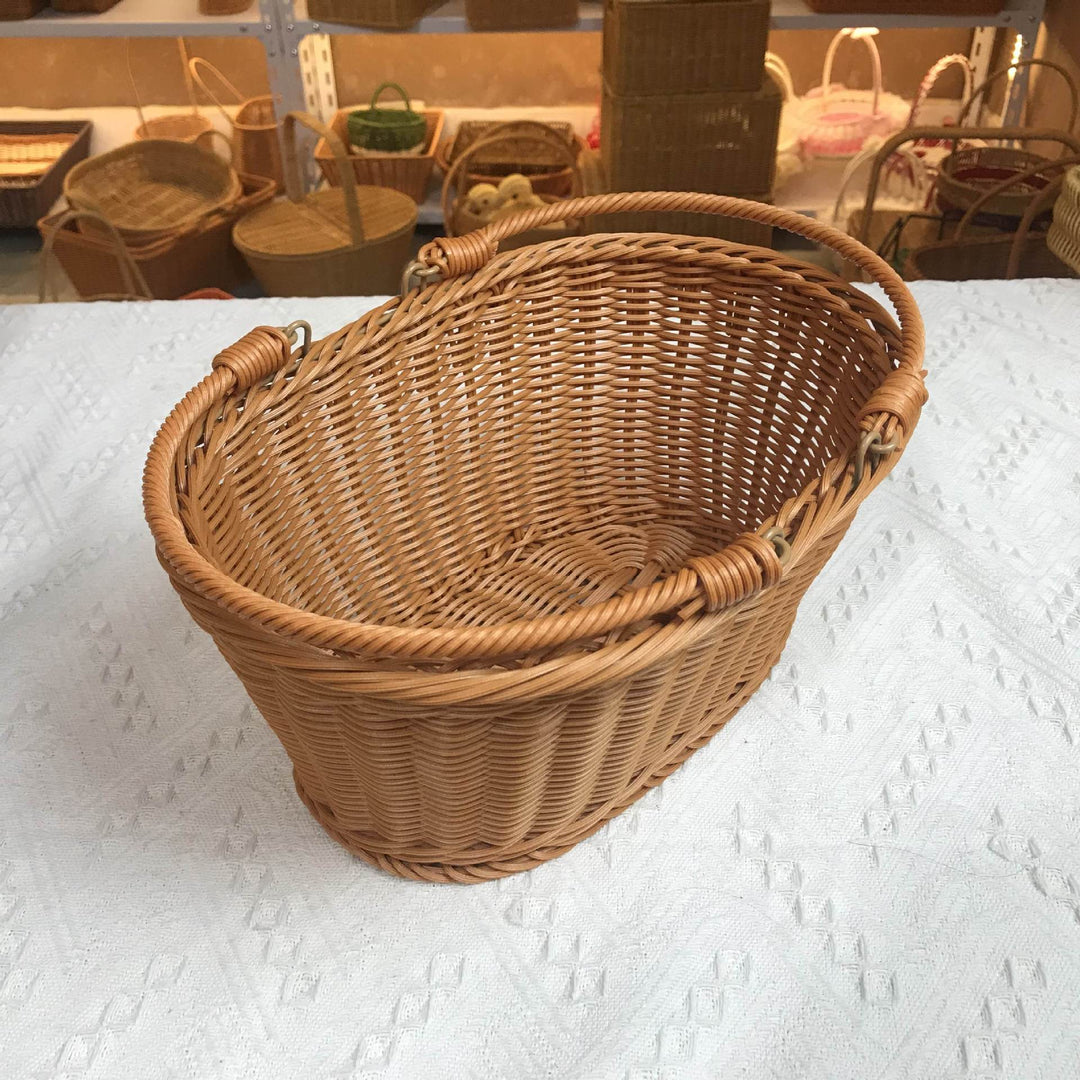 Handcrafted Rectangular Woven Storage Basket Bowlift