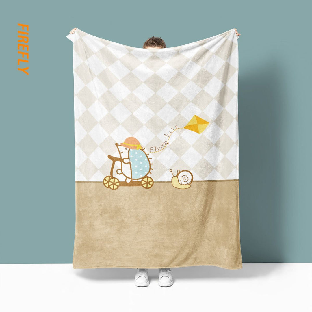 Adorable Cartoon-Inspired Fleece Blanket