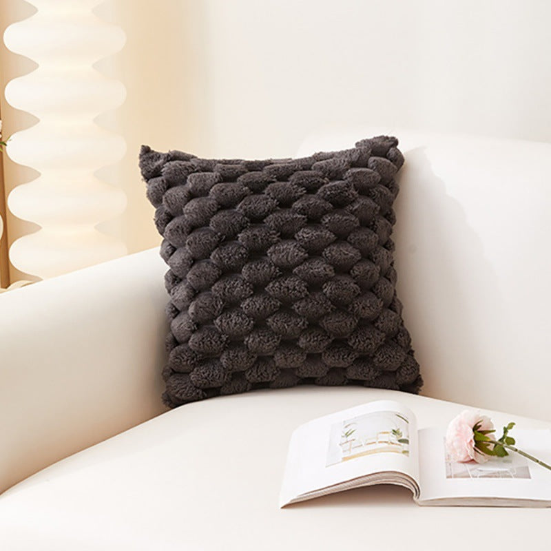 Plush Honeycomb Textured Throw Pillow Cover Set Bowlift